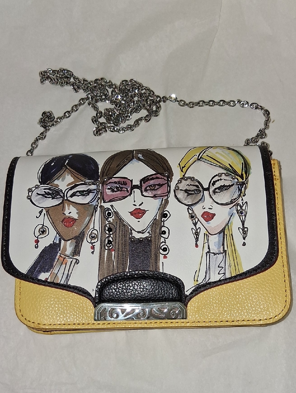 BRIGHTON Downtown Chic Girls Yellow & Black Crossbody Handbag